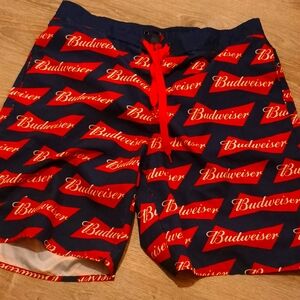 Mens Budweiser Swimming Trunks Size Large